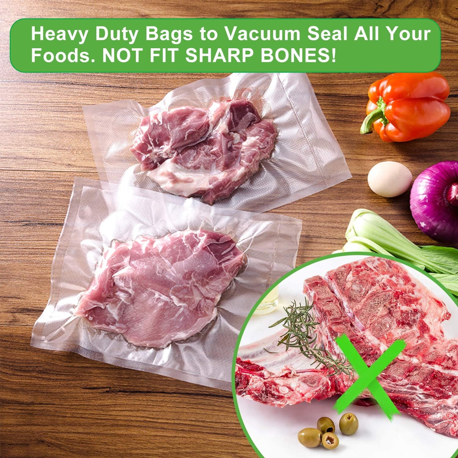 Food Storage Vacuum Sealer Bags